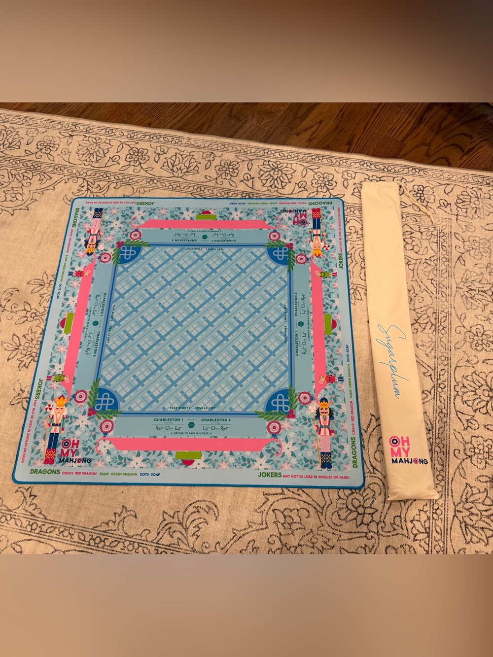 Oh My Mahjong Sugarplum Mahjong Mat